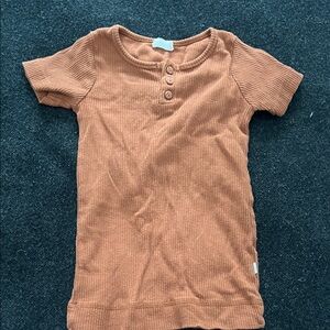 Jamie Kay Brown Ribbed Kids Tee